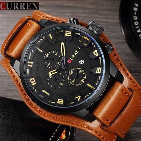 mens watches with leather strap|best luxury leather strap watches.